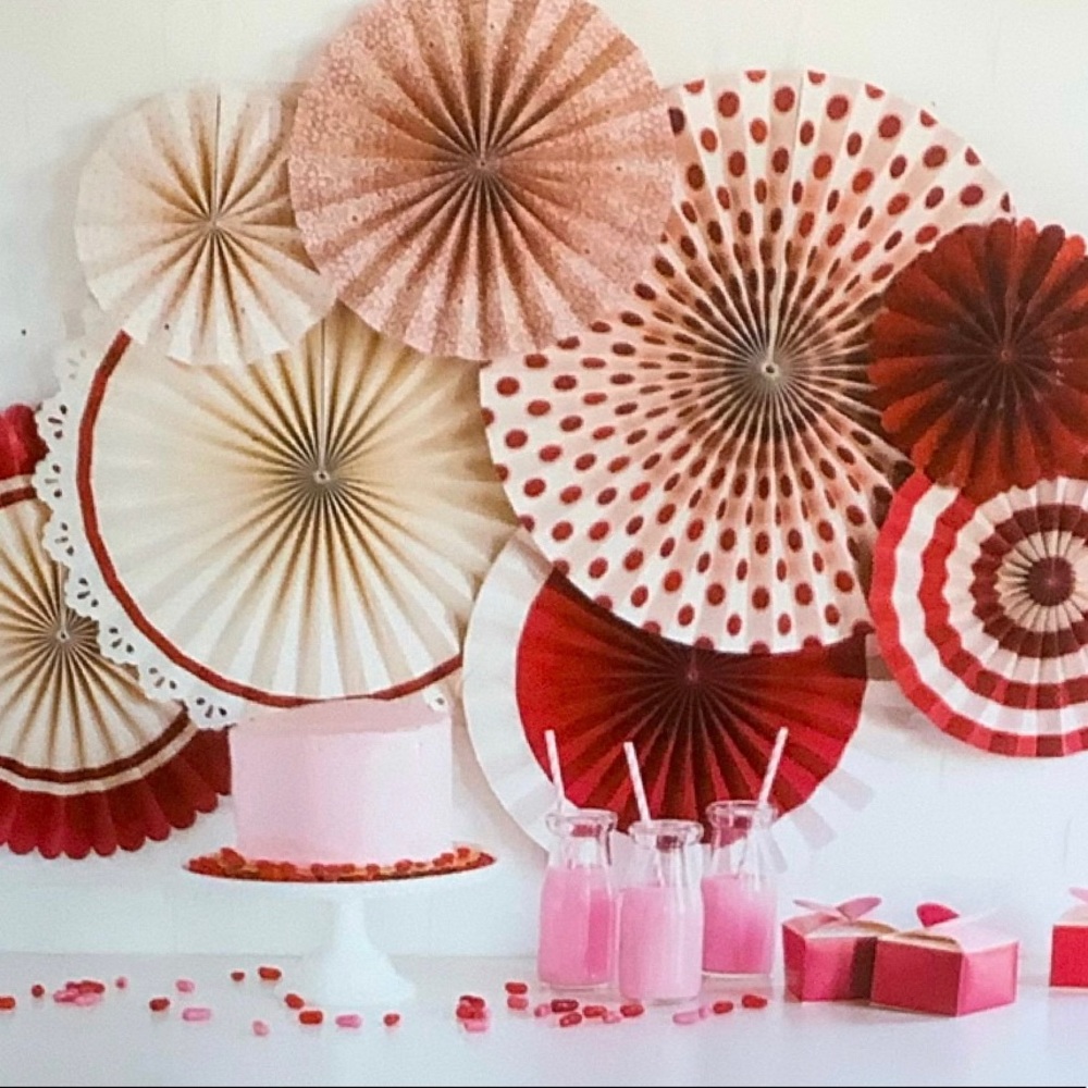 New Eight Piece PaperLove Party Fans